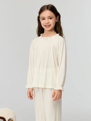 Aimer Kids Girls' Pullover Long-Sleeved Home Suit