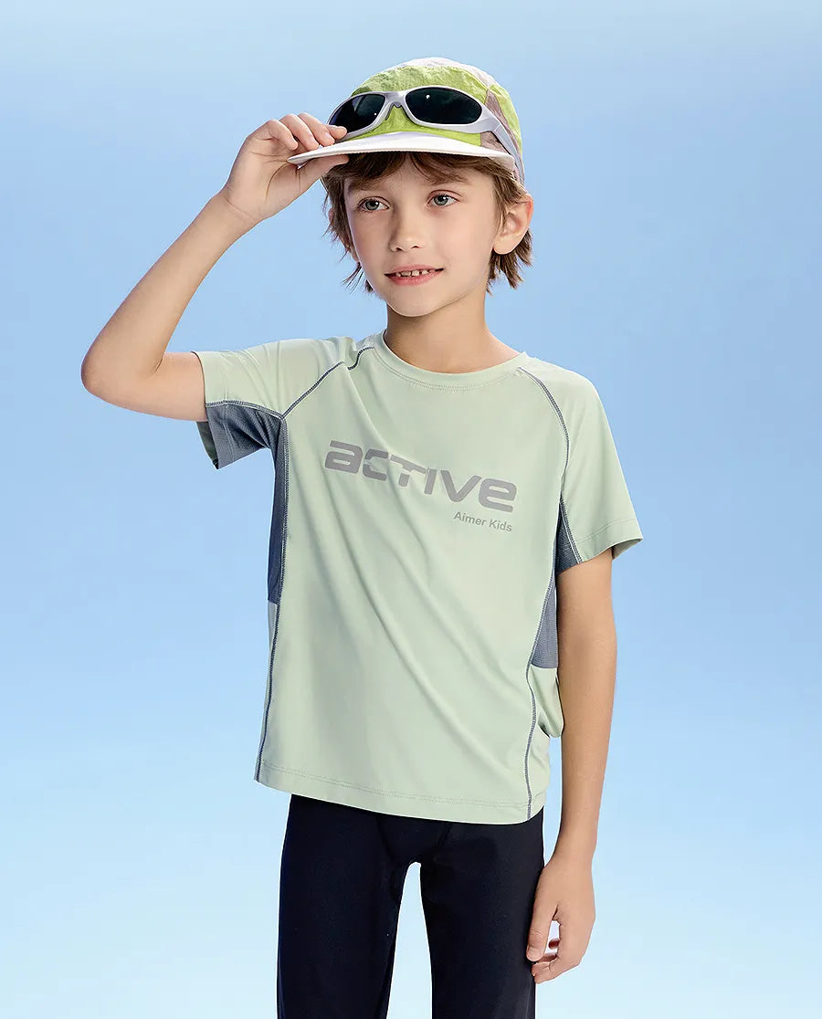 AIMER Light Stretch Short  Sleeve Top