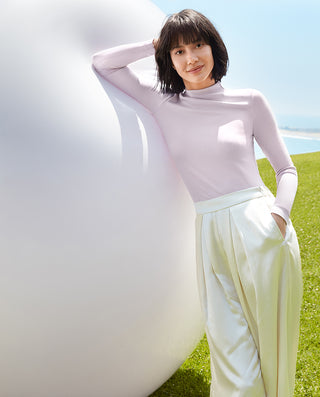 Aimer High-necked Milk Thermal Underwear Top