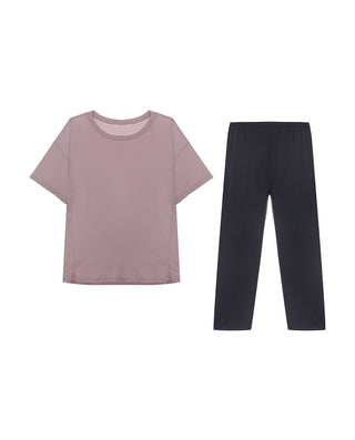 Aimer Soft Short-Sleeve Pajama Set