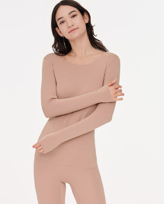 Aimer Long-Sleeve Seamless Thermal Underwear