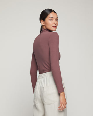 Aimer Mock Neck Long-Sleeve Thermal Top