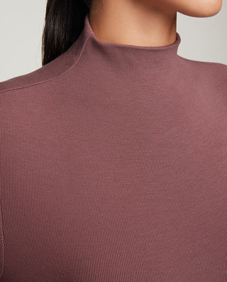 Aimer Mock Neck Long-Sleeve Thermal Top