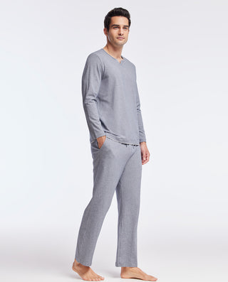 Aimer Men Classic Grey Pajamas Set