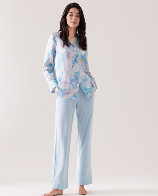 Aimer Silk Long Sleeve Pajamas Set